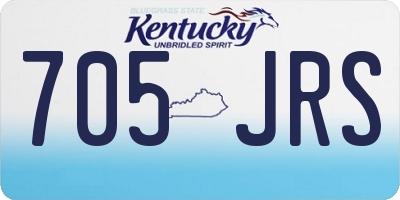 KY license plate 705JRS