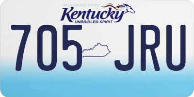 KY license plate 705JRU