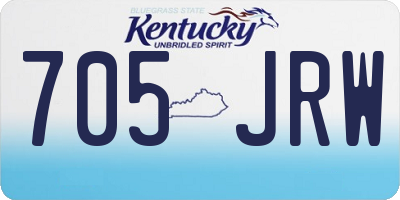 KY license plate 705JRW