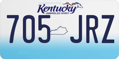 KY license plate 705JRZ