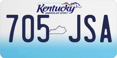 KY license plate 705JSA