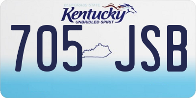 KY license plate 705JSB