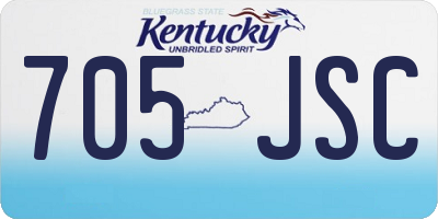 KY license plate 705JSC