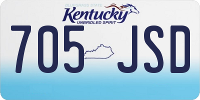 KY license plate 705JSD