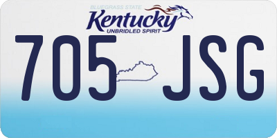 KY license plate 705JSG