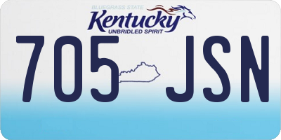 KY license plate 705JSN