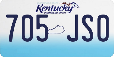 KY license plate 705JSO
