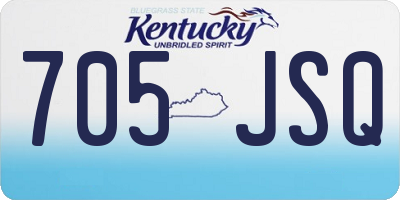 KY license plate 705JSQ