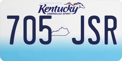 KY license plate 705JSR