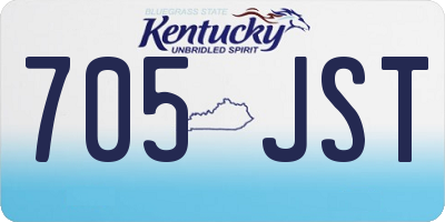 KY license plate 705JST