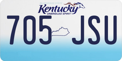 KY license plate 705JSU