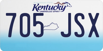 KY license plate 705JSX