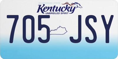 KY license plate 705JSY