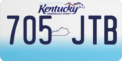KY license plate 705JTB