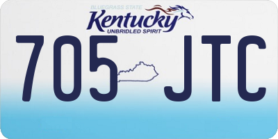 KY license plate 705JTC