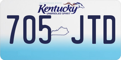 KY license plate 705JTD