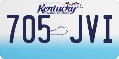 KY license plate 705JVI