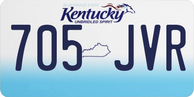 KY license plate 705JVR