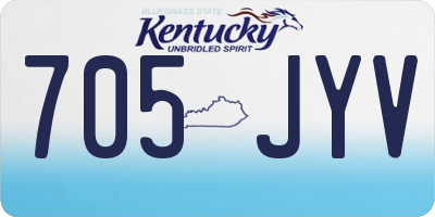 KY license plate 705JYV