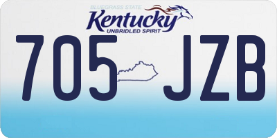 KY license plate 705JZB