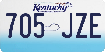 KY license plate 705JZE