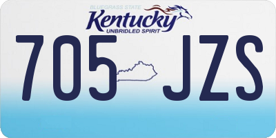 KY license plate 705JZS