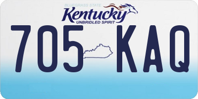 KY license plate 705KAQ