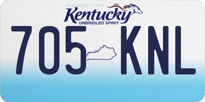 KY license plate 705KNL