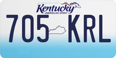 KY license plate 705KRL
