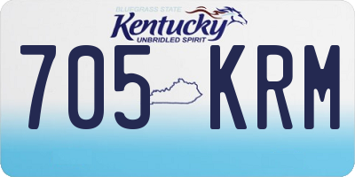 KY license plate 705KRM
