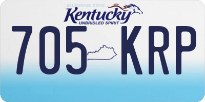 KY license plate 705KRP
