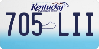 KY license plate 705LII