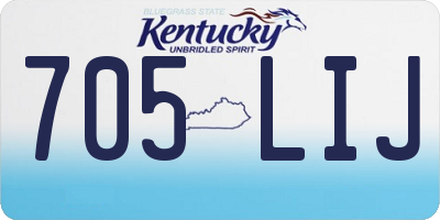 KY license plate 705LIJ
