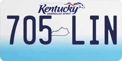 KY license plate 705LIN