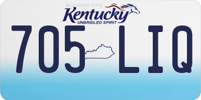 KY license plate 705LIQ