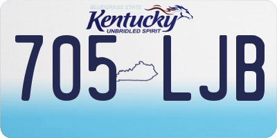 KY license plate 705LJB