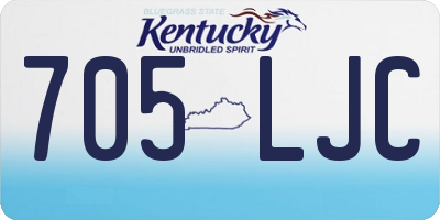 KY license plate 705LJC