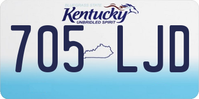 KY license plate 705LJD
