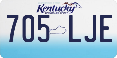 KY license plate 705LJE