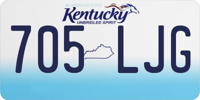 KY license plate 705LJG