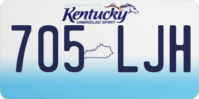 KY license plate 705LJH