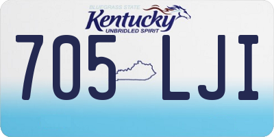 KY license plate 705LJI