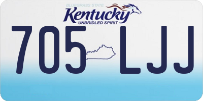 KY license plate 705LJJ