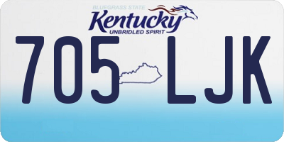 KY license plate 705LJK