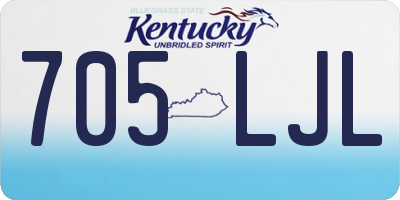 KY license plate 705LJL
