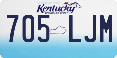 KY license plate 705LJM