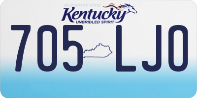 KY license plate 705LJO