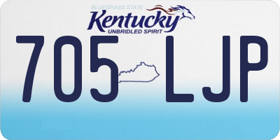 KY license plate 705LJP