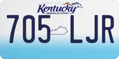 KY license plate 705LJR