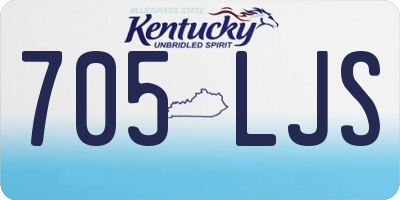 KY license plate 705LJS